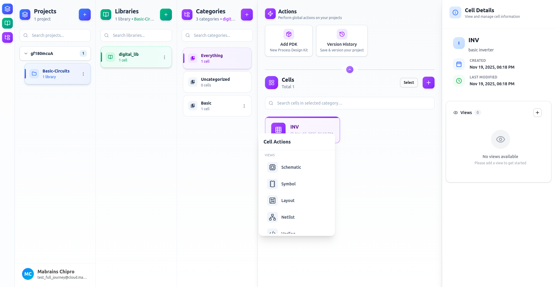 Create From Cell Menu