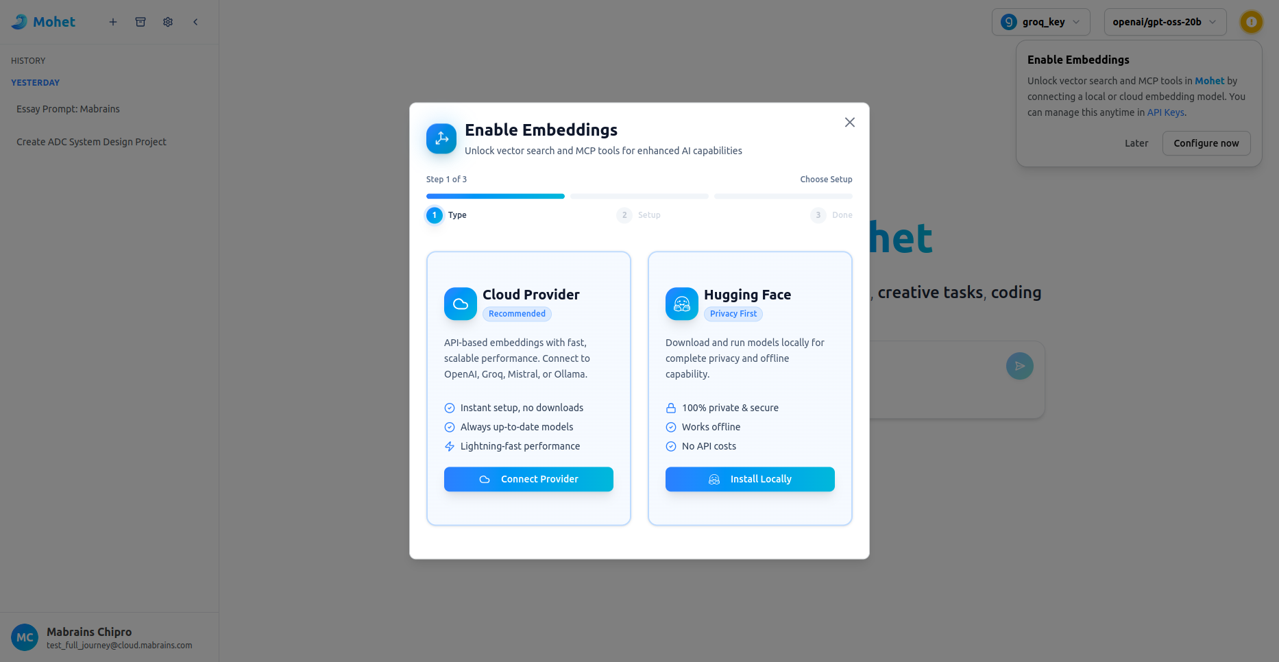 Choose Embedding Type